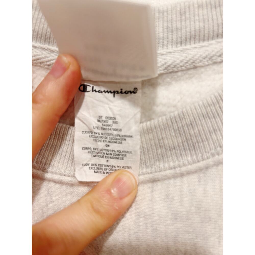 Champion Reverse Weave Crewneck Sweatshirt Gray Size Small - Picture 7 of 7